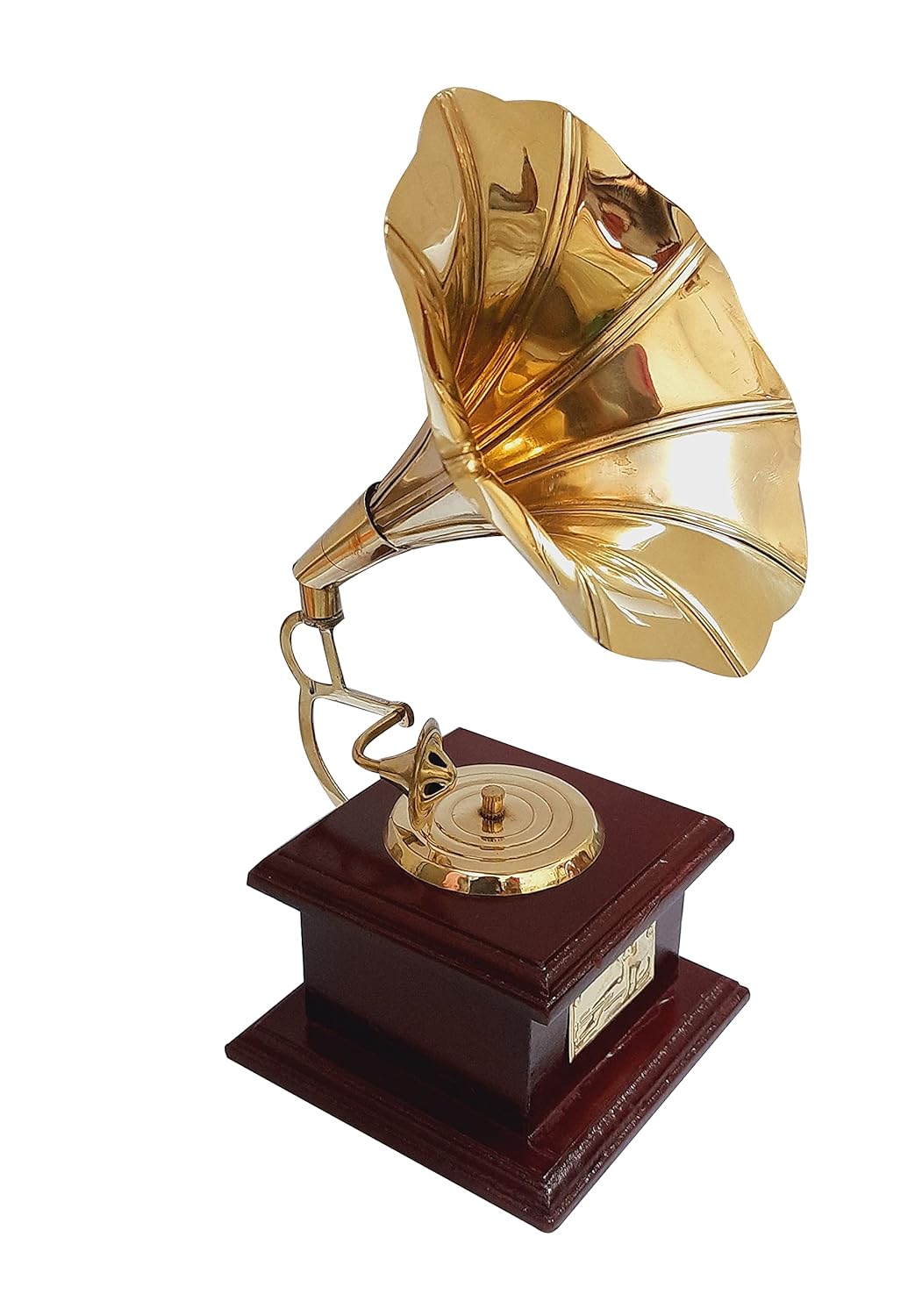 Decorative Vintage Brass Musical Brass Gramophone