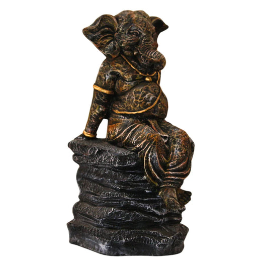 Ganesh Sitting on Stone