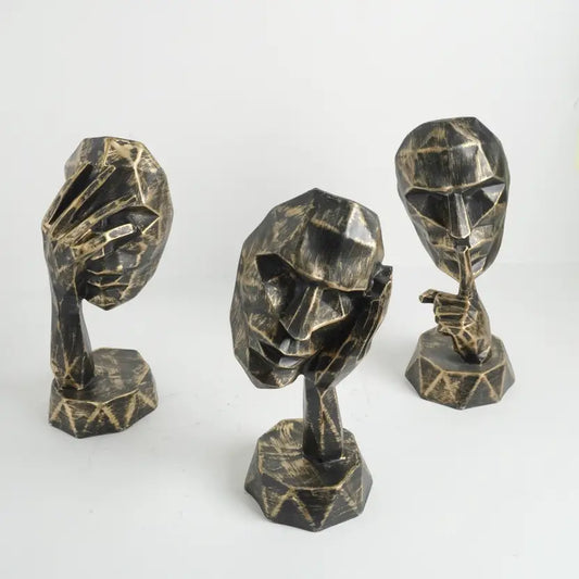 Modern Art Thinking Human face Statue