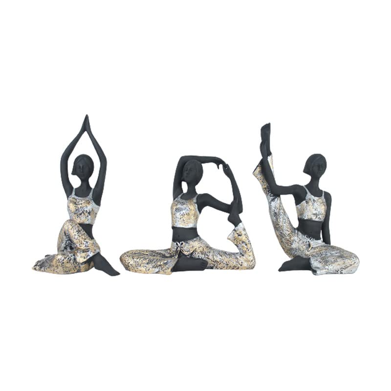 Yoga Girl Statue Set of 3