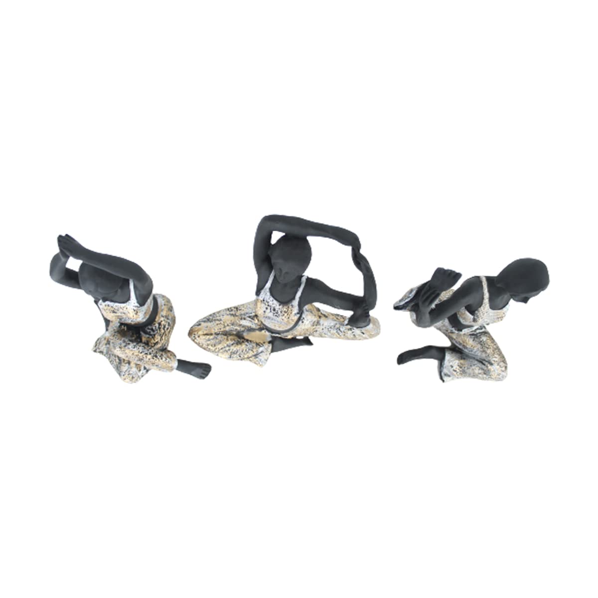 Yoga Girl Statue Set of 3