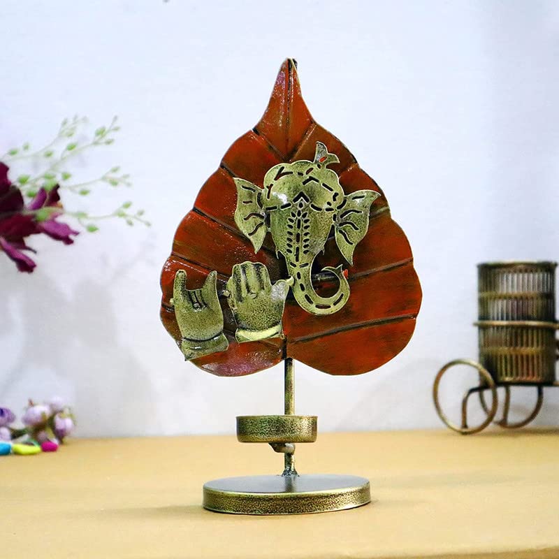 Metal Ganesha Tea light Candle Holder