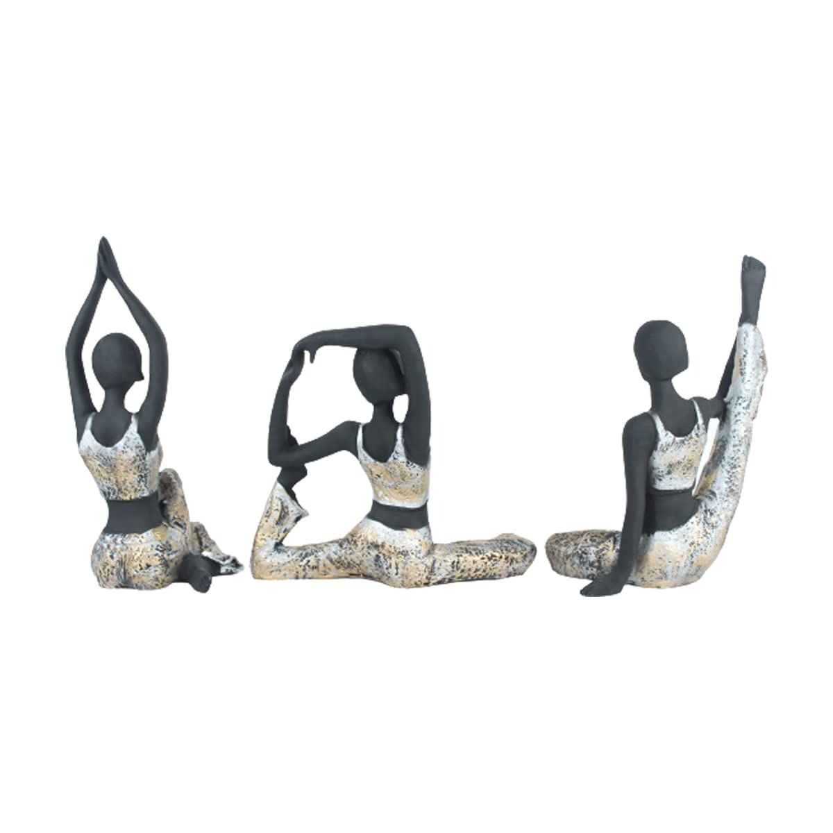 Yoga Girl Statue Set of 3