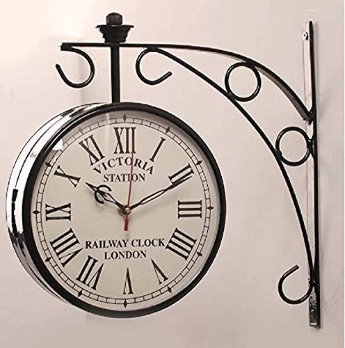 Vintage Double Sided Victoria Analog Wall Clock (6x6 inch)