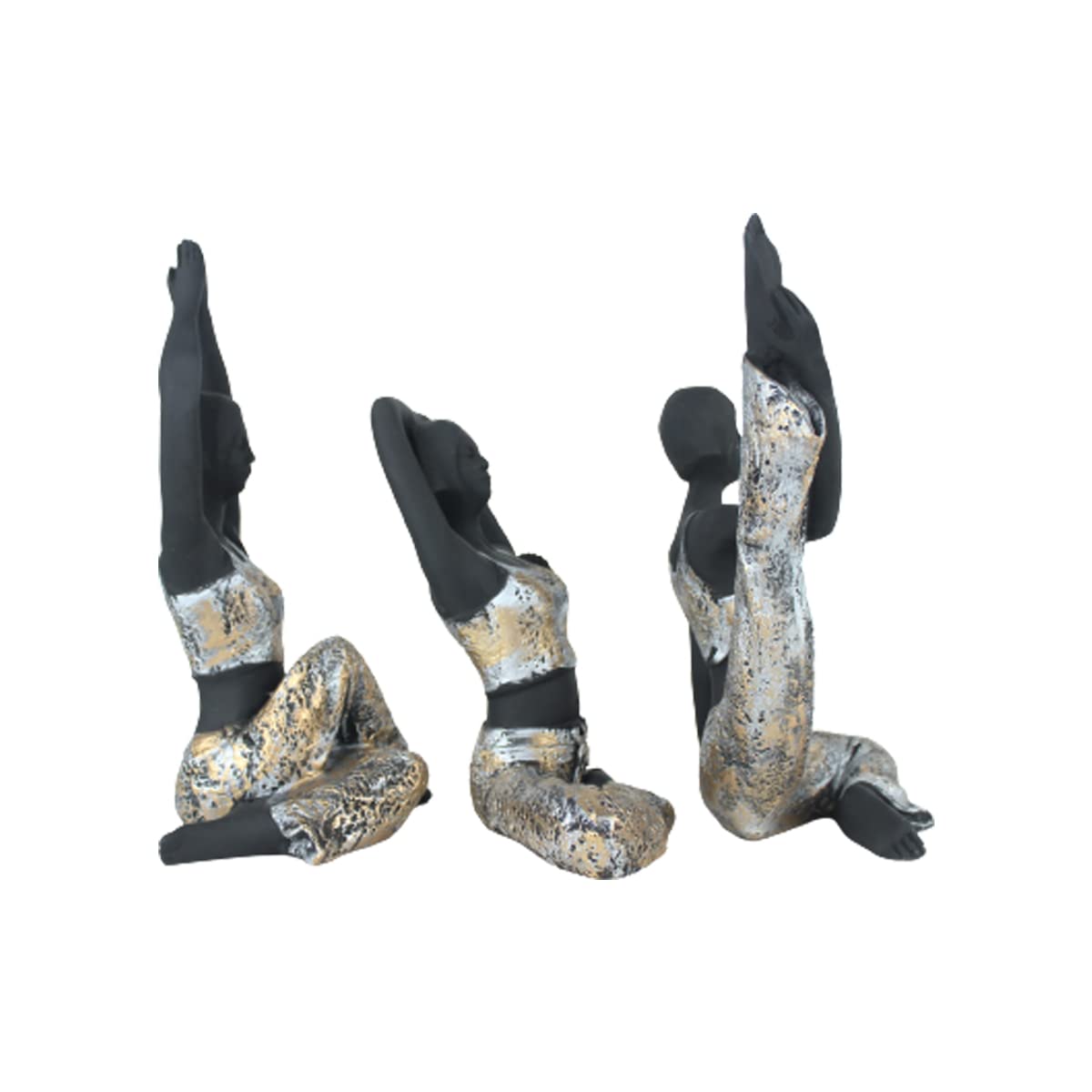 Yoga Girl Statue Set of 3