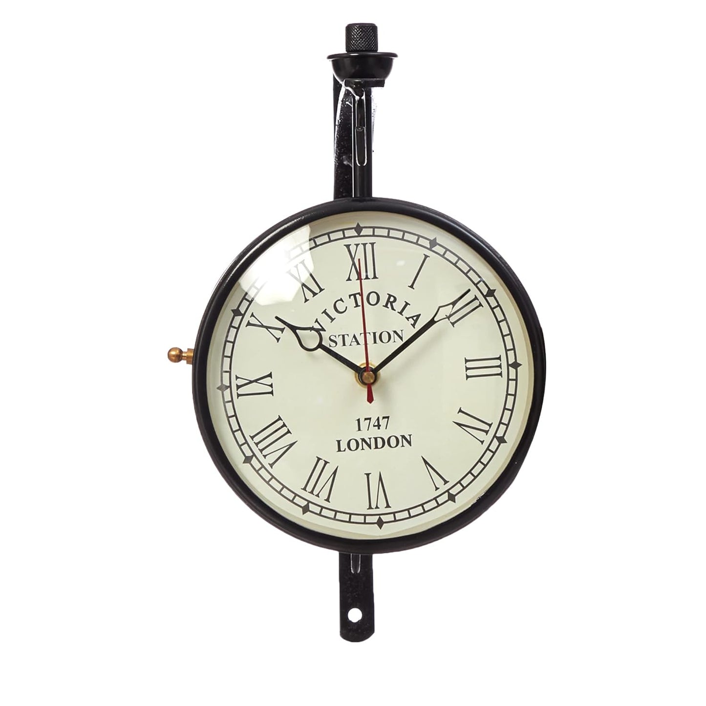 Vintage Double Sided Victoria Analog Wall Clock (6x6 inch)