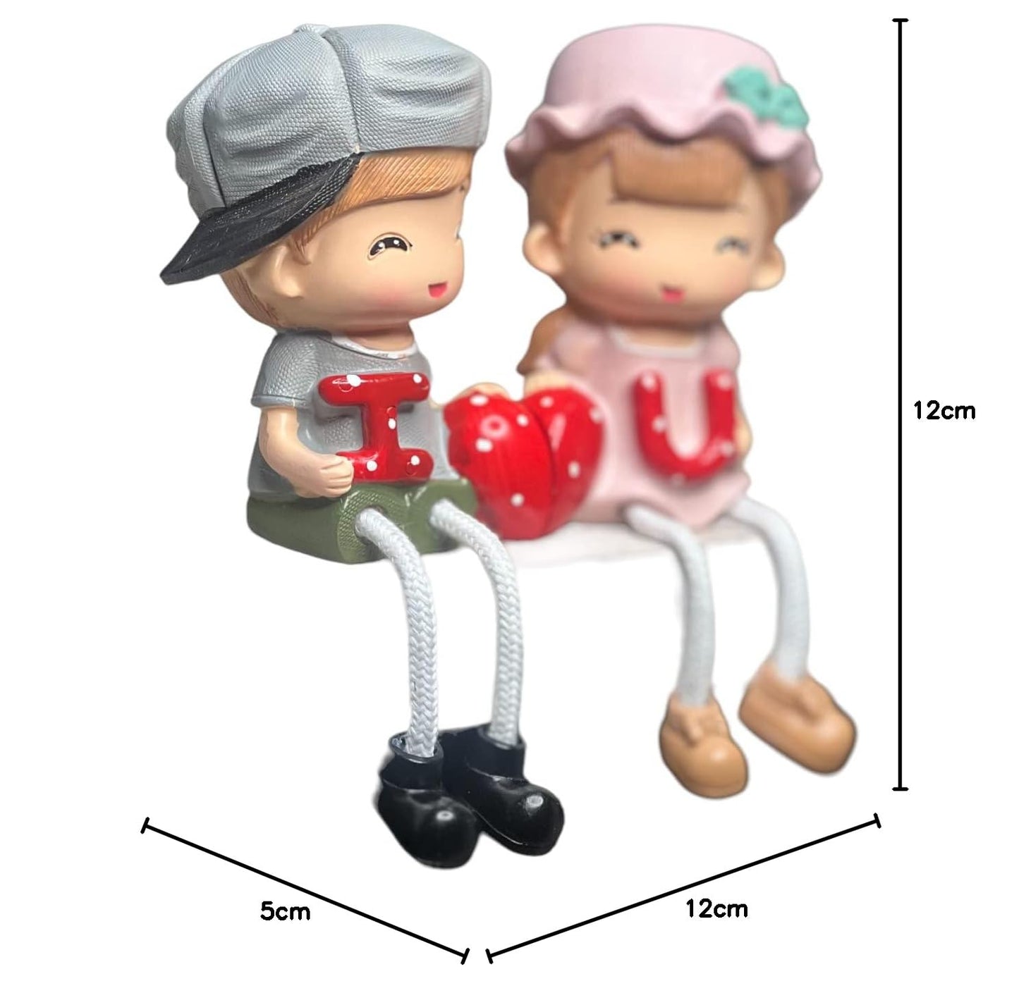 I Love You Couple Gift Set Cute Hanging Legs