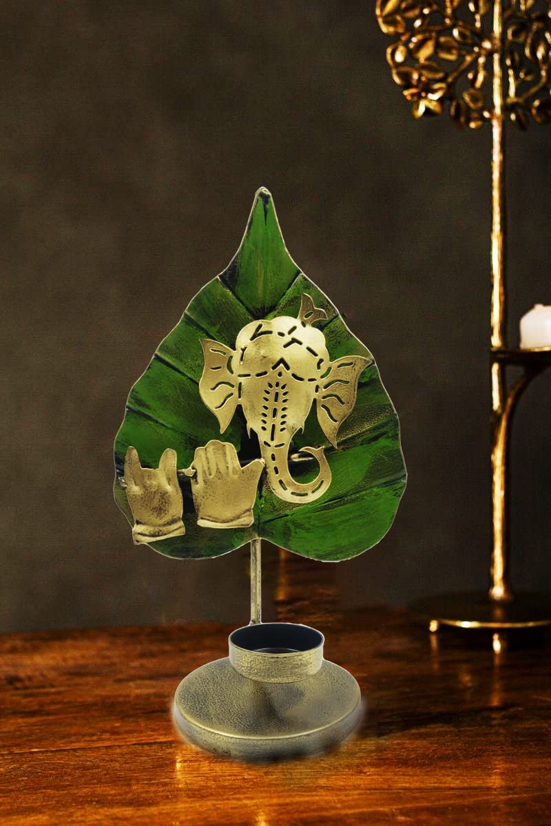 Metal Ganesha Tea Light Candle
