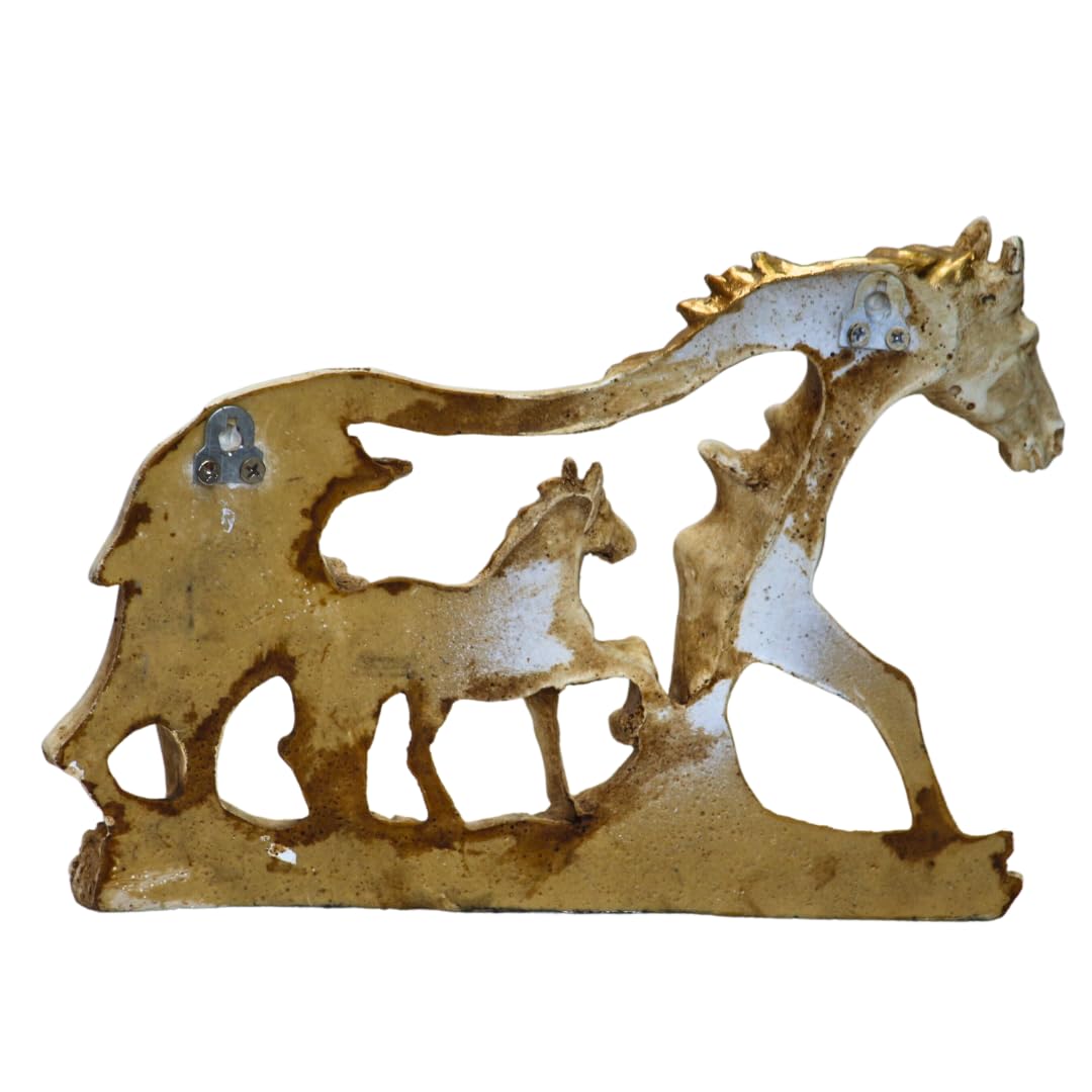 Antique Wall Hanging White Horse