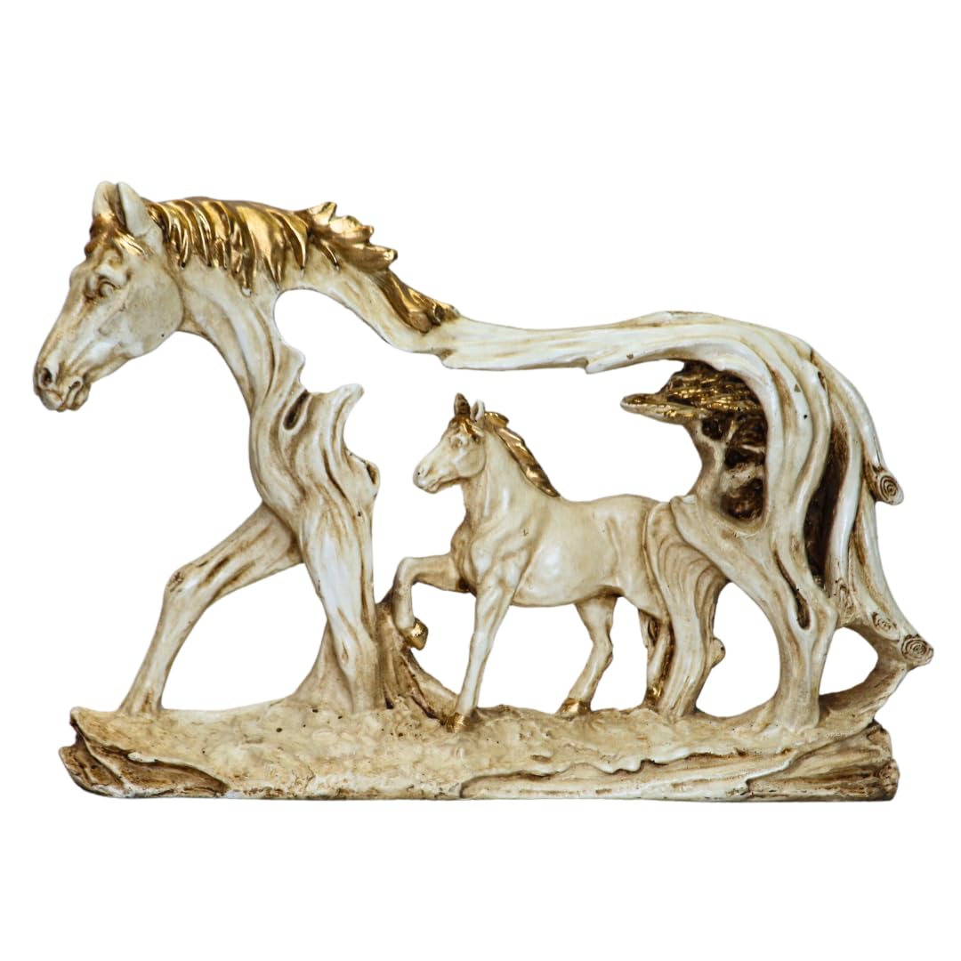 Antique Wall Hanging White Horse