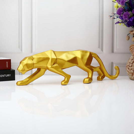 Modern Geometrical Golden Panther Jaguar