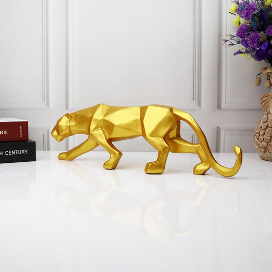 Modern Geometrical Golden Panther Jaguar