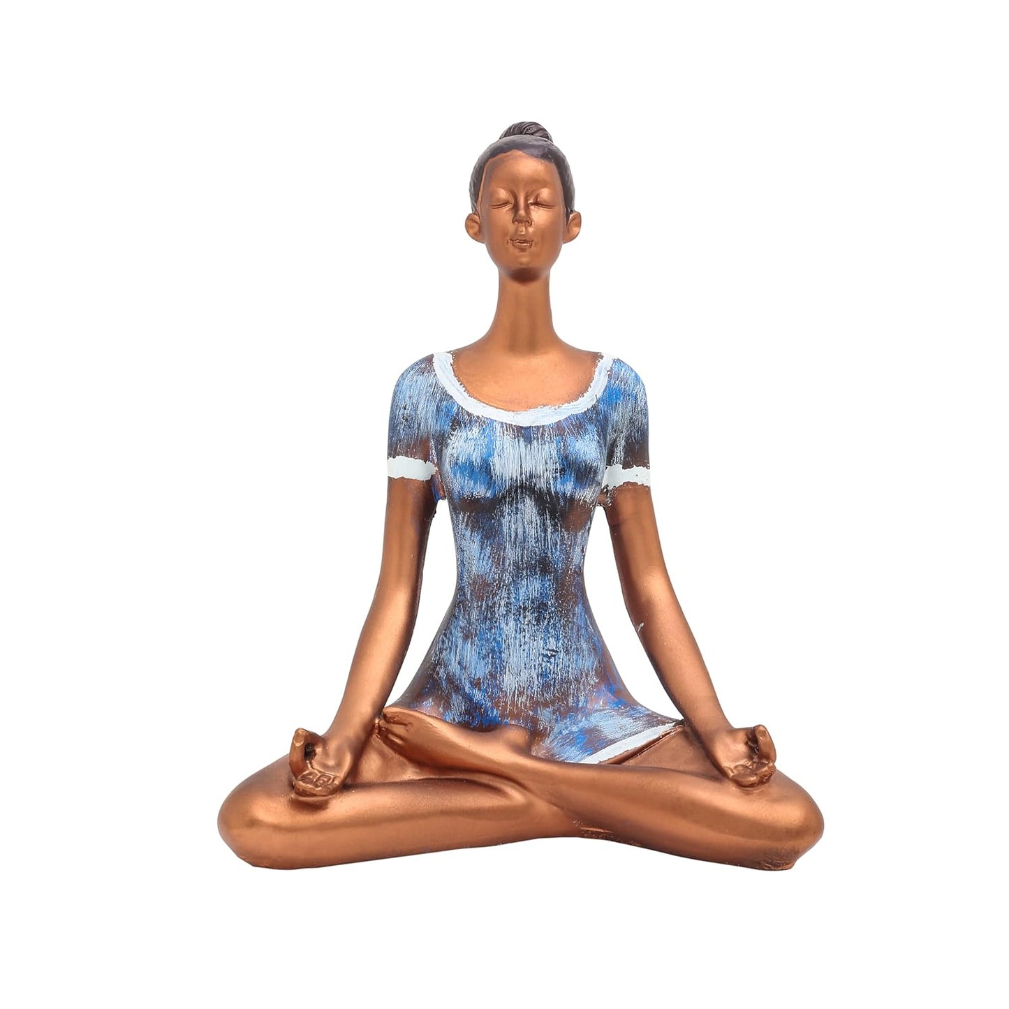 Yoga Posture Lady Statue Elegant Female Figurine