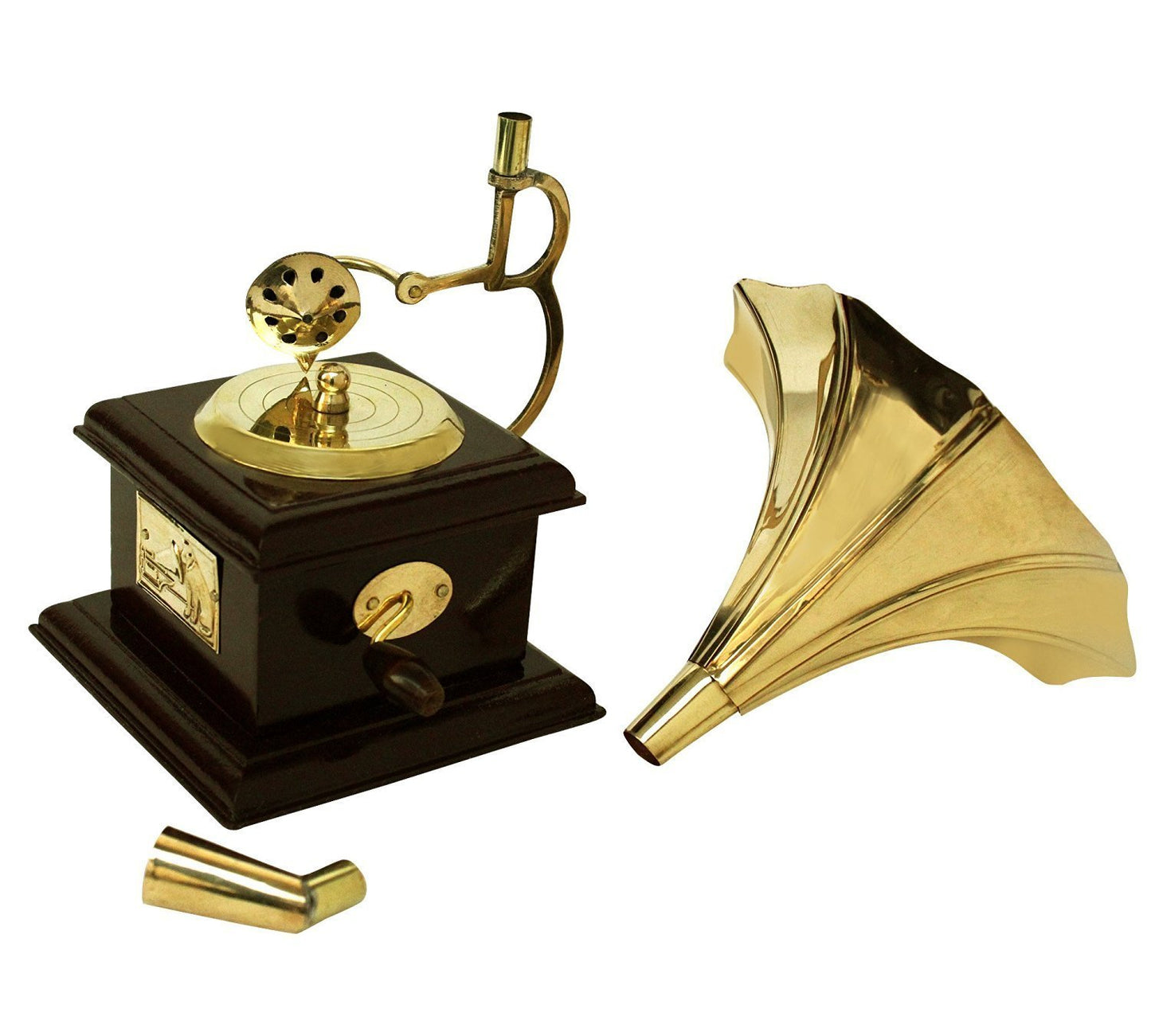 Decorative Vintage Brass Musical Brass Gramophone