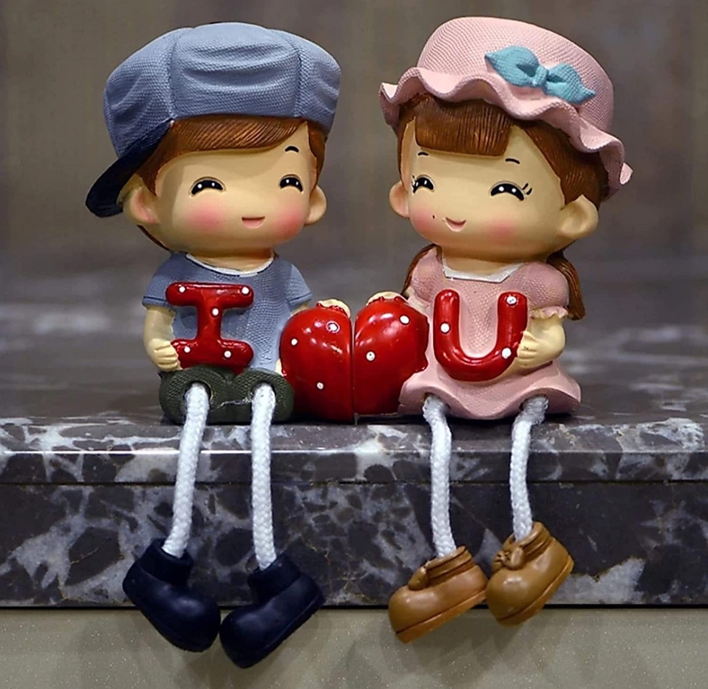 I Love You Couple Gift Set Cute Hanging Legs