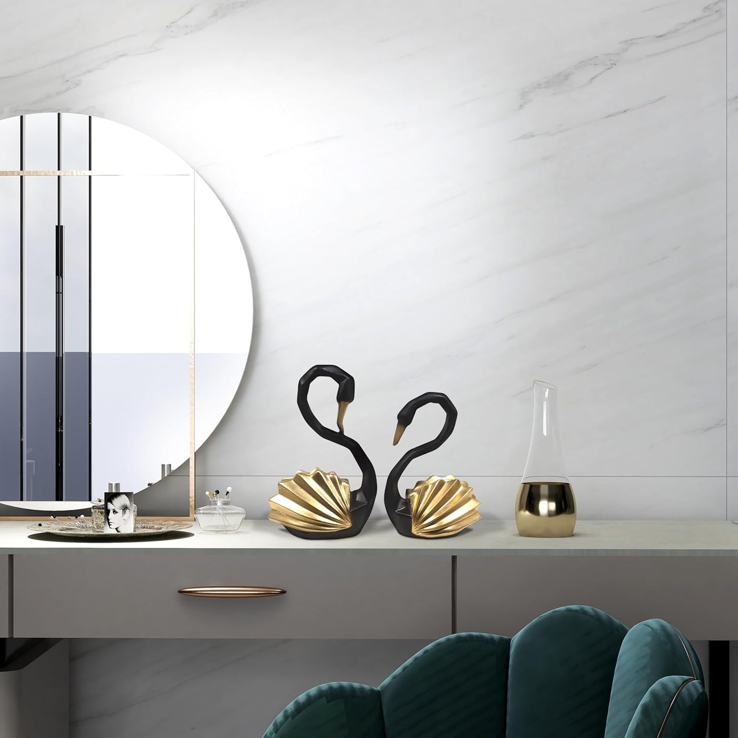 Swan Pair showpiece for Living Room Decoration