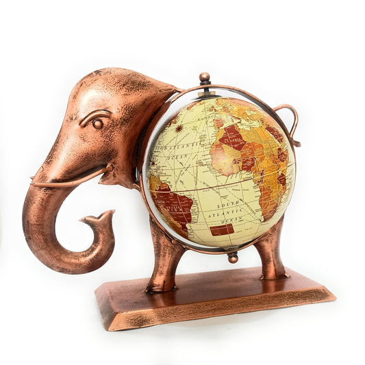 Decorative Globe Metal Elephant Globe Showpiece