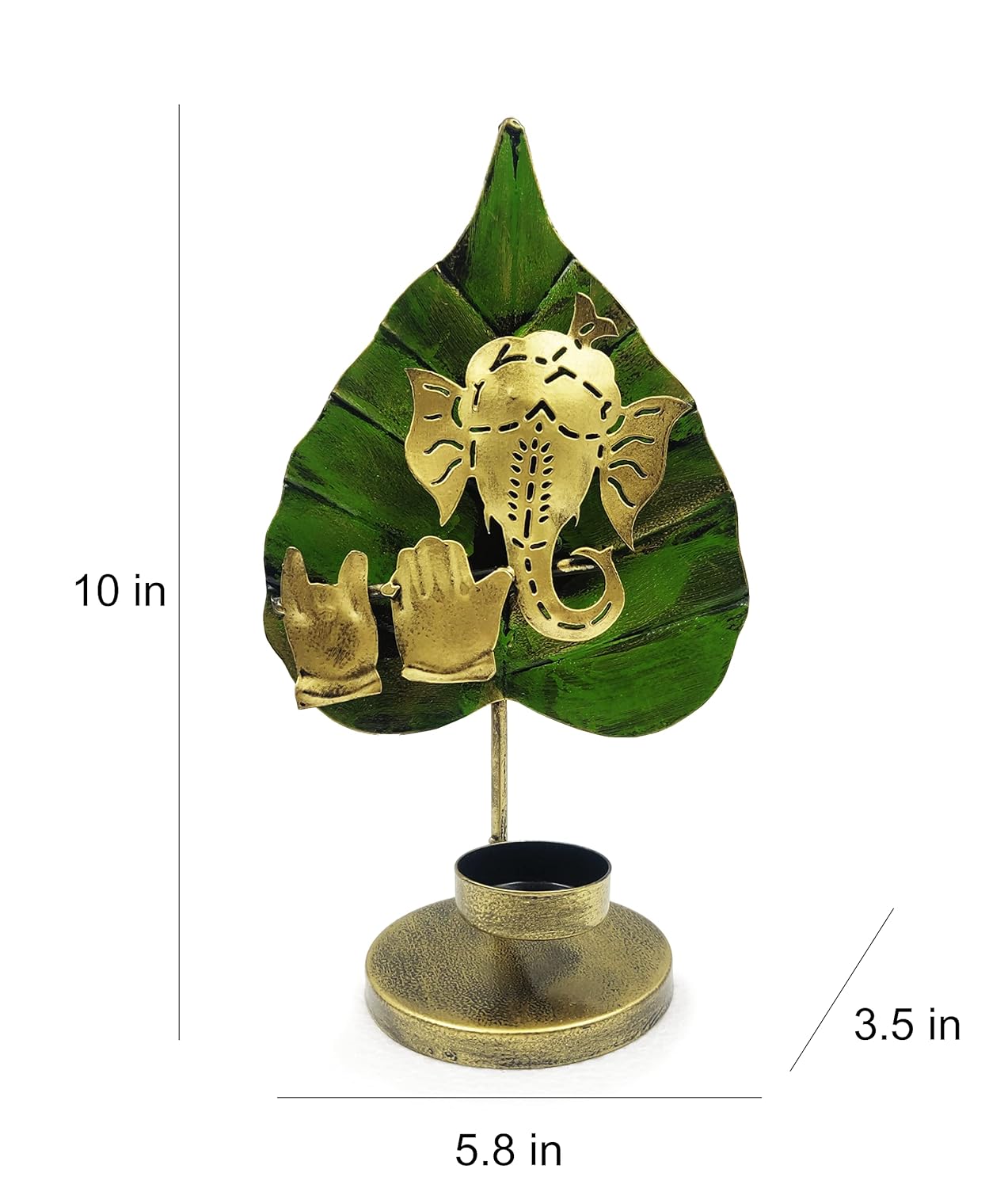 Metal Ganesha Tea Light Candle