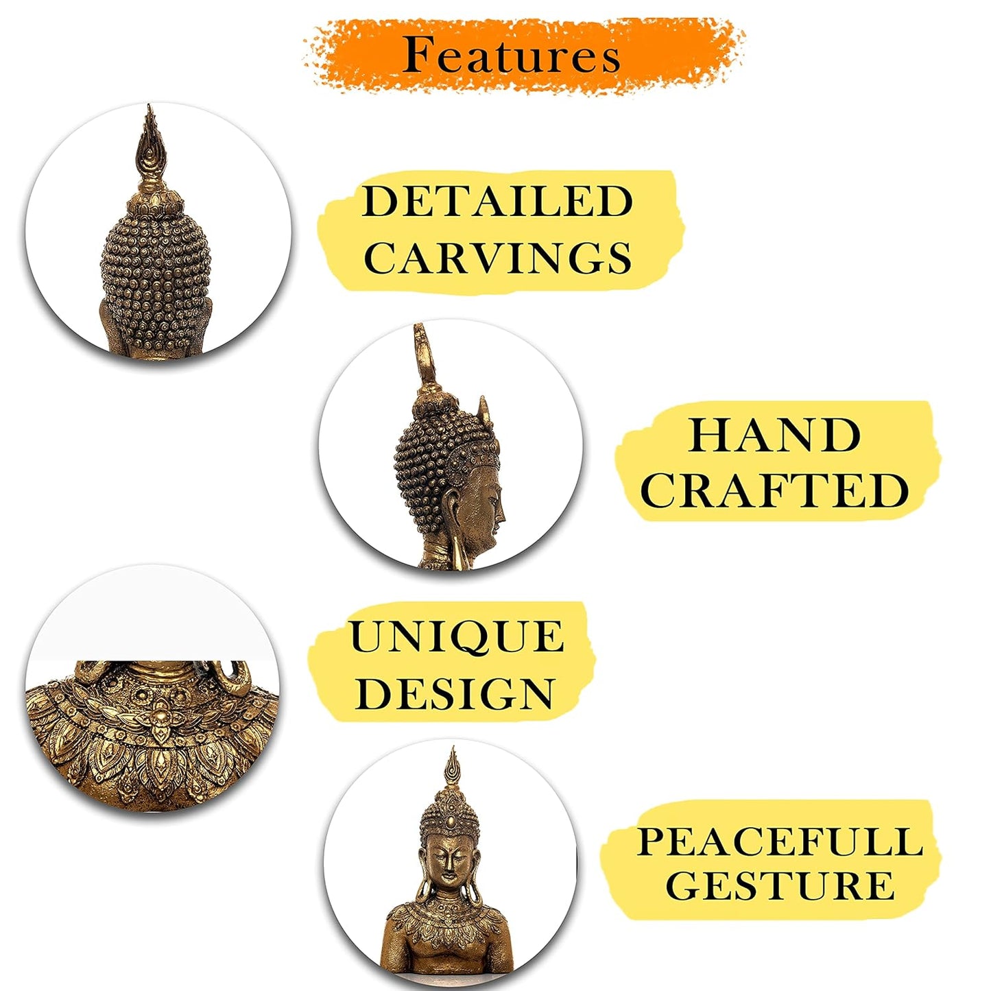 African Buddha Idol Statue Showpiece