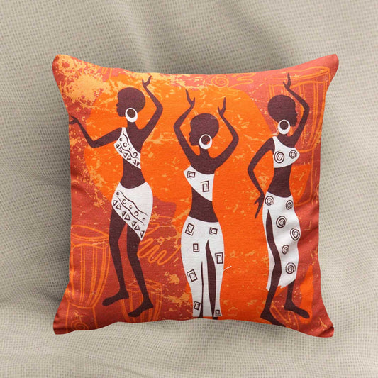 Printed Satin Blend Decorative Pillow Cushion Cover