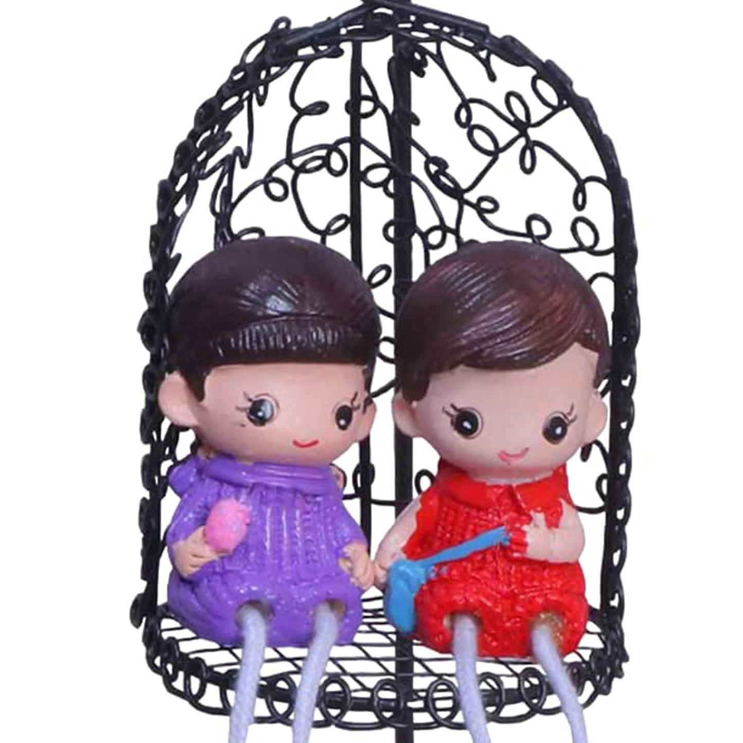 Romantic Couple Swing Decorative Showpiece
