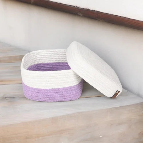 Cotton Rectangular Woven Basket
