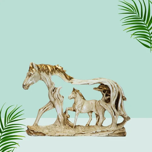 Antique Wall Hanging White Horse
