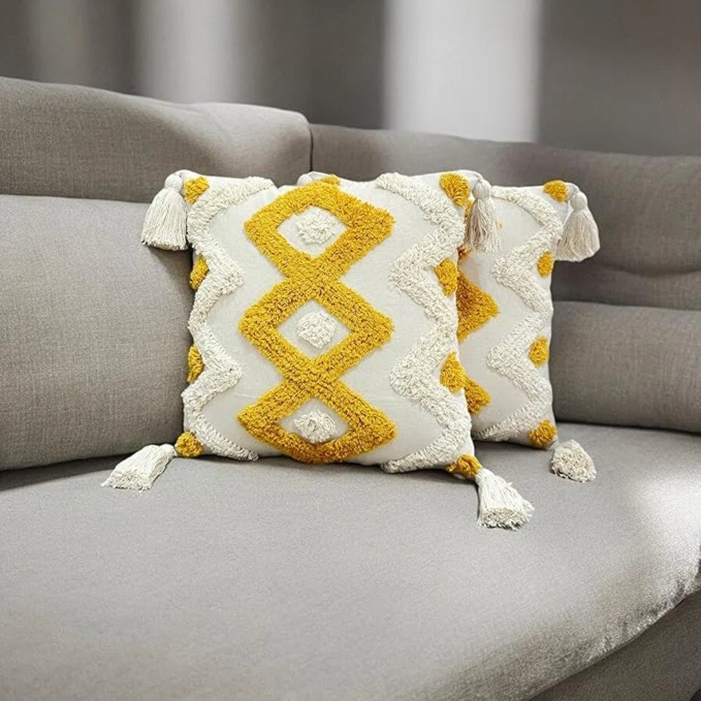Fringe Pattern Stylish Cushion Cover